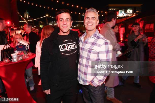 Novak and Andy Cohen at ChainFEST, the world's first gourmet chain food festival on December 1, 2023 in Los Angeles, California.