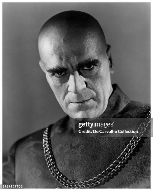 Publicity portrait of British actor Boris Karloff in the film "Tower of London" United States.