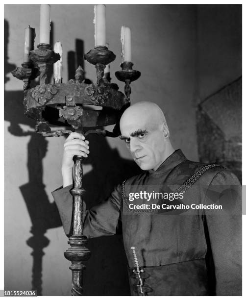 Publicity portrait of British actor Boris Karloff in the film "Tower of London" United States.