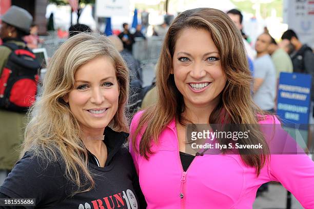 Women's Health publisher, Laura Frerer-Schmidt and Television personality Ginger Zee attend Women's Health Magazine RUN10 FEED10 NYC 10K Race Event...