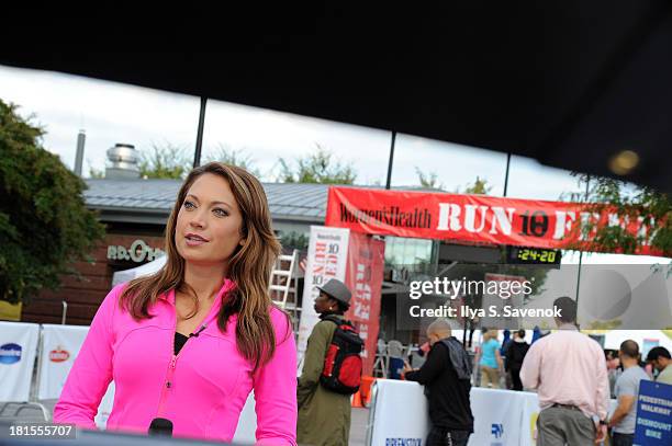 Television personality Ginger Zee attends Women's Health Magazine RUN10 FEED10 NYC 10K Race Event at Pier 84 on September 22, 2013 in New York City.