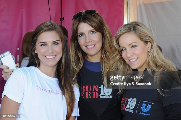 Womens soccer player Alex Morgan, Editor In Chief of Women's Health, Michele Promaulayko and Women's Health publisher, Laura Frerer-Schmidt attend...
