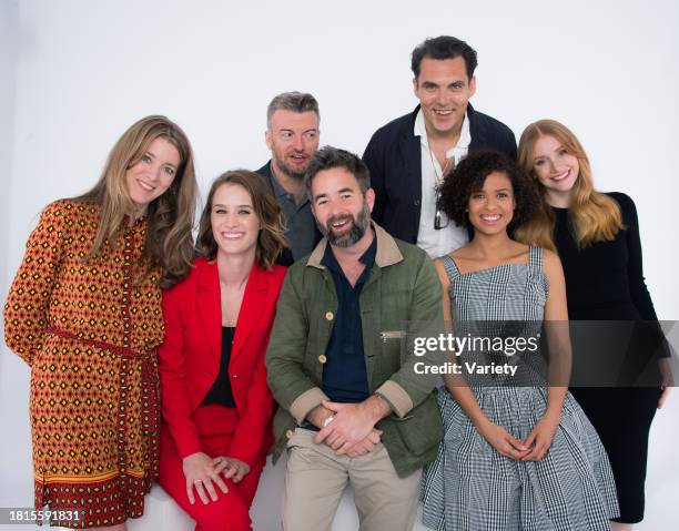 Annabel Jones, Mackenzie Davis, Charlie Brooker, Owen Harris, Joe Wright, Gugu Mbatha-Raw and Bryce Dallas Howard of 'Black Mirror'