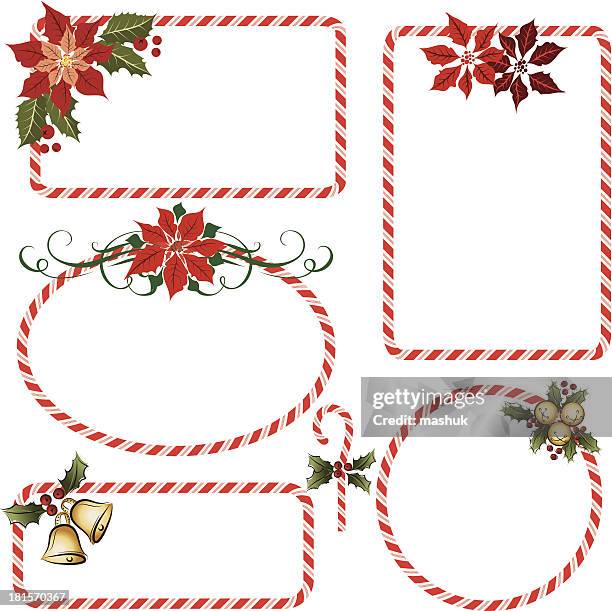candy cane frames - candy cane vector stock illustrations