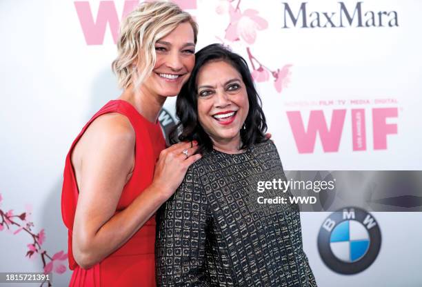 Nicola Maramotti and Mira Nair, Women In Film Crystal and Lucy Awards, Arrivals, Los Angeles, USA - 13 Jun 2017