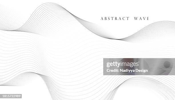 Wave Solid Graphphic Abstract Black Waves On White Background Dynamic Waves High-Res Vector ...