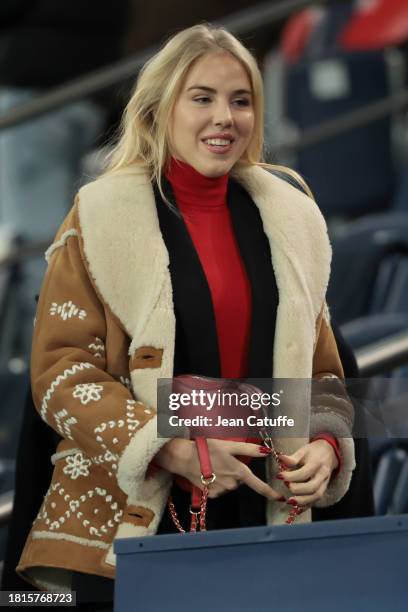 Princess Maria Carolina de Bourbon des Deux-Siciles attends the Ligue 1 Uber Eats match between Paris Saint-Germain and AS Monaco at Parc des Princes...