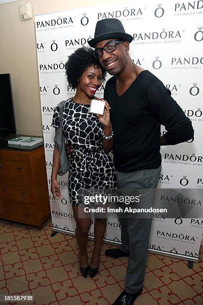 Actor J.B. Smoove and wife Shahidah Omar attend the HBO Luxury Lounge featuring Motorola and PANDORA Jewelry in honor of The 65th Primetime Emmy...