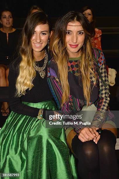 Valentina Fradegrada and Margherita Zanatta attend the Massimo Rebecchi show as part of Milan Fashion Week Womenswear Spring/Summer 2014 on September...