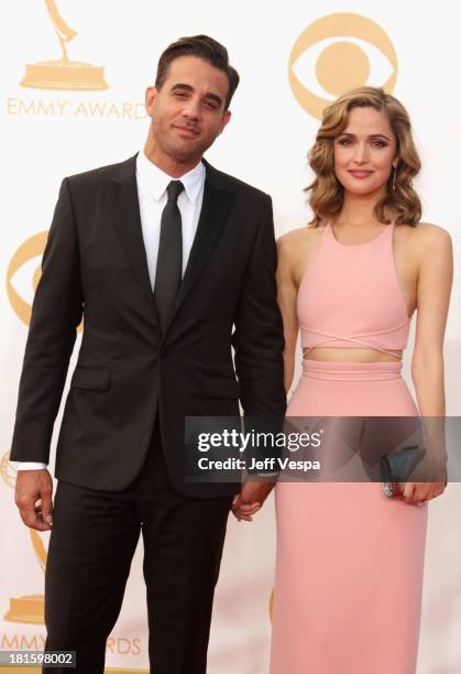 Actor Bobby Cannavale and actress Rose Byrne arrive at the 65th Annual Primetime Emmy Awards held at Nokia Theatre L.A. Live on September 22, 2013 in...