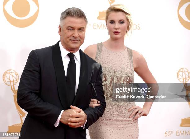 Actor Alec Baldwin and daughter model Ireland Baldwin arrive at the 65th Annual Primetime Emmy Awards held at Nokia Theatre L.A. Live on September...