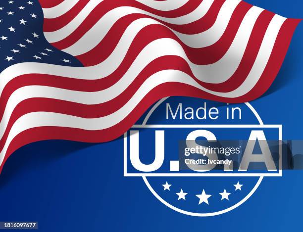 made in usa - world trade stock illustrations