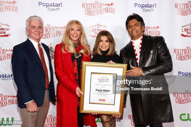 Paul Krekorian, Laura McKenzie, Paula Abdul and Erik Estrada attend the 91st anniversary of the Hollywood Christmas Parade, supporting Marine Toys...