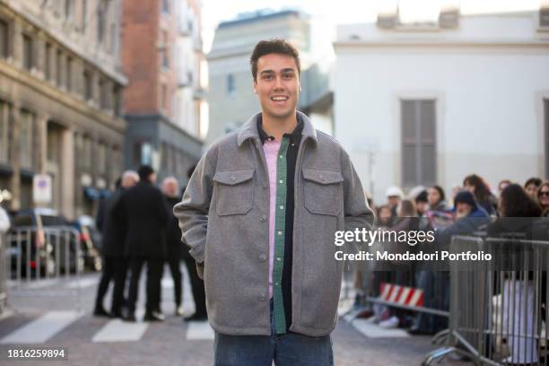 Influencer Emanuele Ferrari attends Vanity Fair Stories event at the Teatro Lirico. Milan , November 26th, 2023