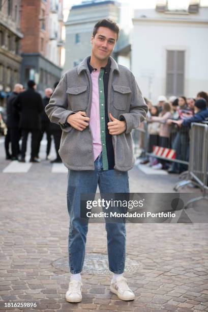 Influencer Emanuele Ferrari attends Vanity Fair Stories event at the Teatro Lirico. Milan , November 26th, 2023