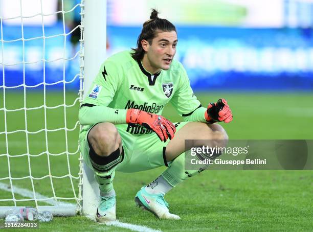 Stefano Turati of Frosinone Calcio looks on the Serie A TIM match between Frosinone Calcio and Genoa CFC at Stadio Benito Stirpe on November 26, 2023...