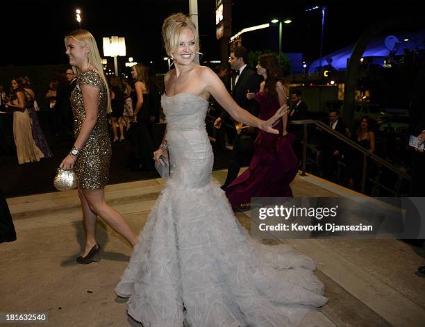 Actress Malin Akerman attends the Governors Ball during the 65th Annual Primetime Emmy Awards at Nokia Theatre L.A. Live on September 22, 2013 in Los...