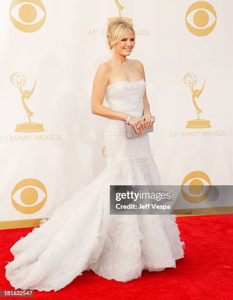 Actress Malin Ackerman arrives at the 65th Annual Primetime Emmy Awards held at Nokia Theatre L.A. Live on September 22, 2013 in Los Angeles,...