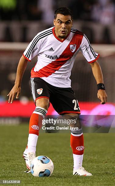 Gabriel Mercado, of River Plate, in action during a match between River Plate and All Boys as part of the Torneo Inicial 2013 at Monumental Stadium...