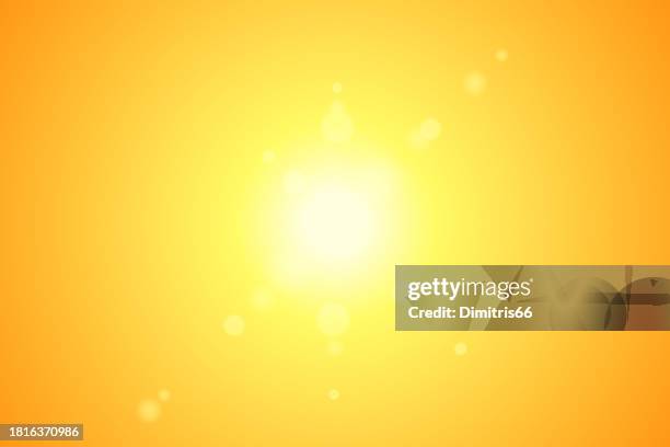 sun in yellow sky - orange background spotlight stock illustrations