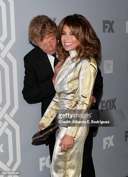 Singer Paula Abdul and director Nigel Lythgoe attend the FOX Broadcasting Company, Twentieth Century FOX Television and FX Post Emmy Party at Soleto...