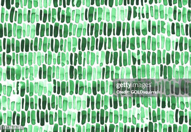 seamless abstract christmas wrapping paper design in vector - vertical green lines hand painted in a row on white watercolor paper - original color transitions - unique pattern design with gradient - needles of coniferous trees - coniferous stock illustrations