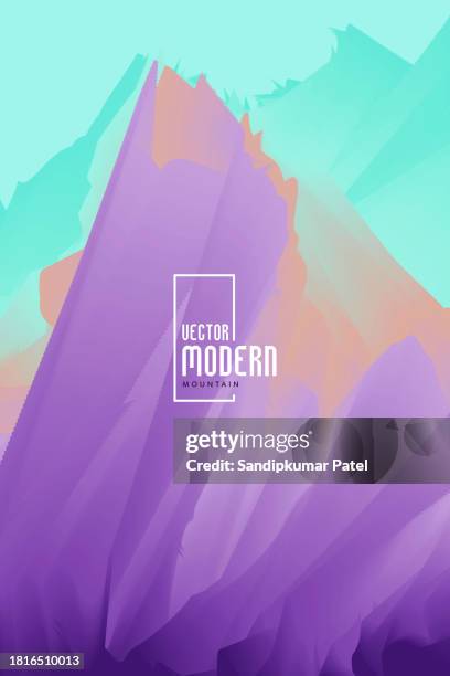 mountain landscape. mountainous terrain. - purple suit stock illustrations