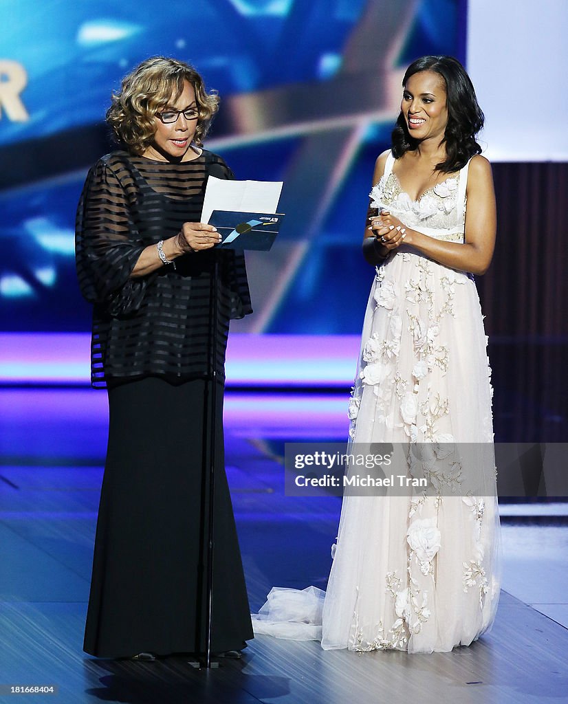 Actresses Diahann Carroll And Kerry Washington Speak Onstage During actresses-diahann-carroll-and-kerry-washington-speak-onstage-during