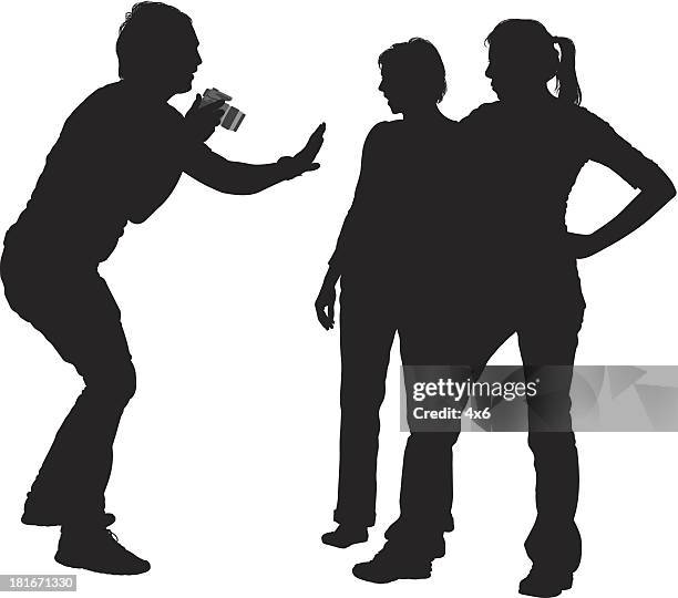 photographer with camera - dslr camera stock illustrations