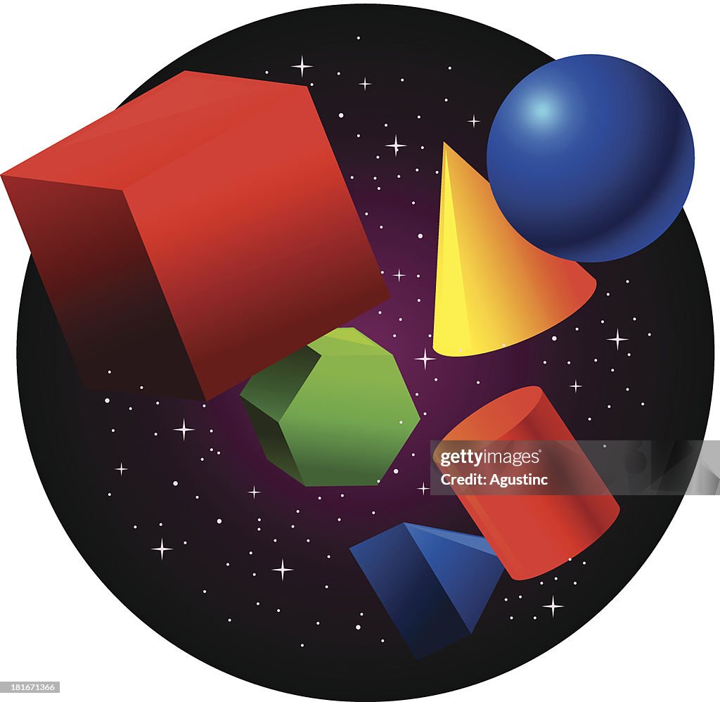 Space Shape Position Geometric Shapes In Space High-Res Vector Graphic - Getty Images