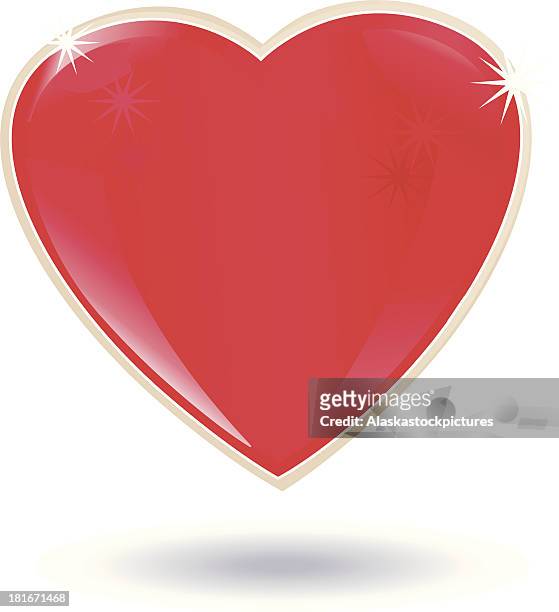 red jewelry heart - herzform stock illustrations