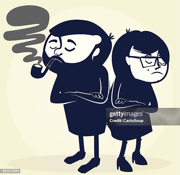 couple - serious couple stock illustrations
