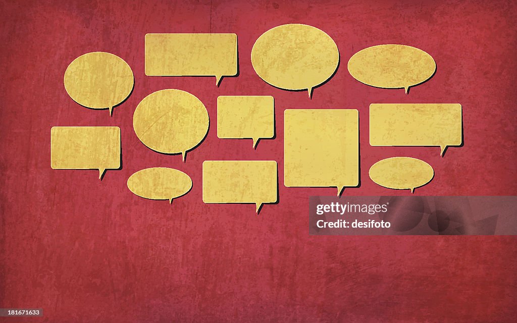 Grunge Vector Feedback, Chat Bubbles