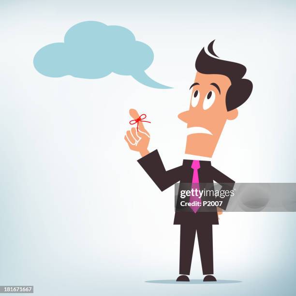 trying to remember - remember finger stock illustrations
