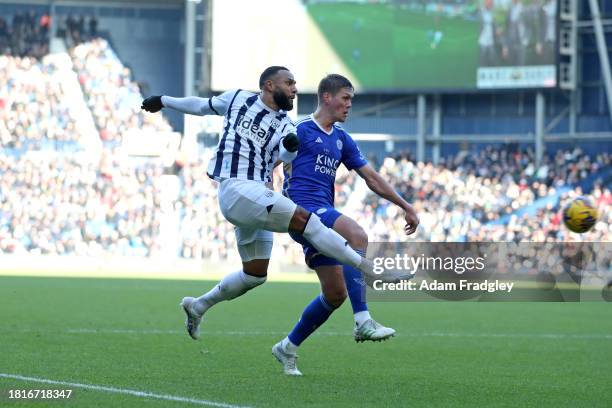 Matt Phillips of West Bromwich Albion shoots during the Sky Bet Championship match between West Bromwich Albion and Leicester City at The Hawthorns...