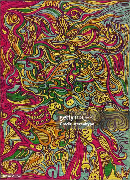 bildbanksillustrationer, clip art samt tecknat material och ikoner med entangled society - rainbow forrest abstract