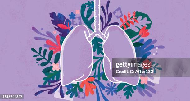 bildbanksillustrationer, clip art samt tecknat material och ikoner med human lungs - lunga