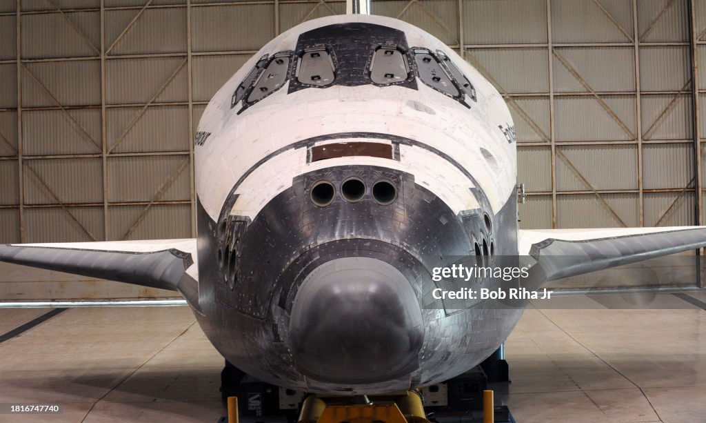 NASA Space Shuttle Endeavour Inside LAX Hanger