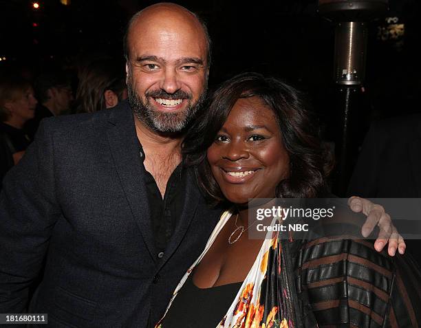 The Emmy Party" -- Pictured: Scott Adsit from "30 Rock", Retta from "Parks and Recreation" at Boa Steakhouse, September 21, 2013 --