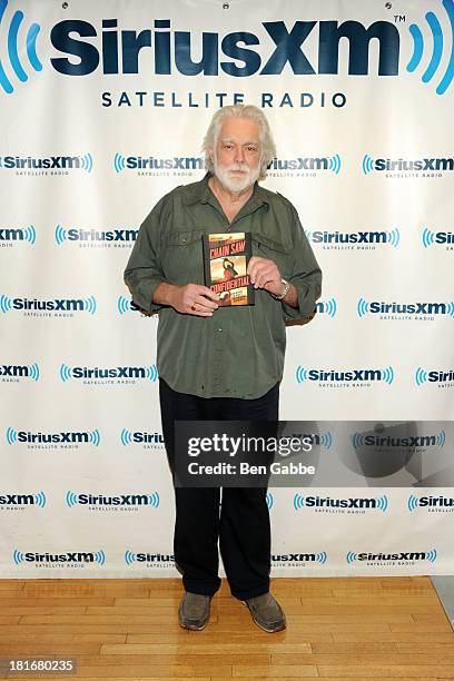 Actor and author Gunnar Hansen poses at SiriusXM Studios on September 23, 2013 in New York City.