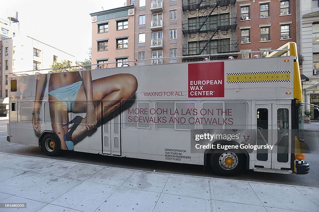 Nina Agdal Hosts a Tour of Manhattan on European Wax Center's Buzz-Worthy Bus