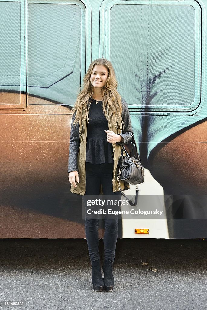 Nina Agdal Hosts a Tour of Manhattan on European Wax Center's Buzz-Worthy Bus