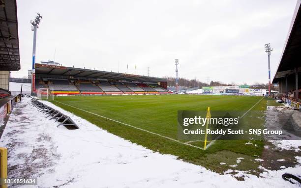 General stadium view during a cinch Championship match between Partick Thistle and Airdrieonians at the Wyre Stadium at Firhill, on December 02 in...