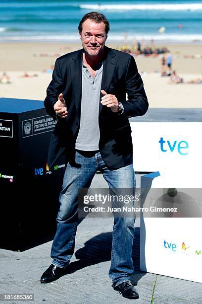 Sebastian Koch attends 'Oktober/November' photocall during 61st San Sebastian Film Festival on September 23, 2013 in San Sebastian, Spain.