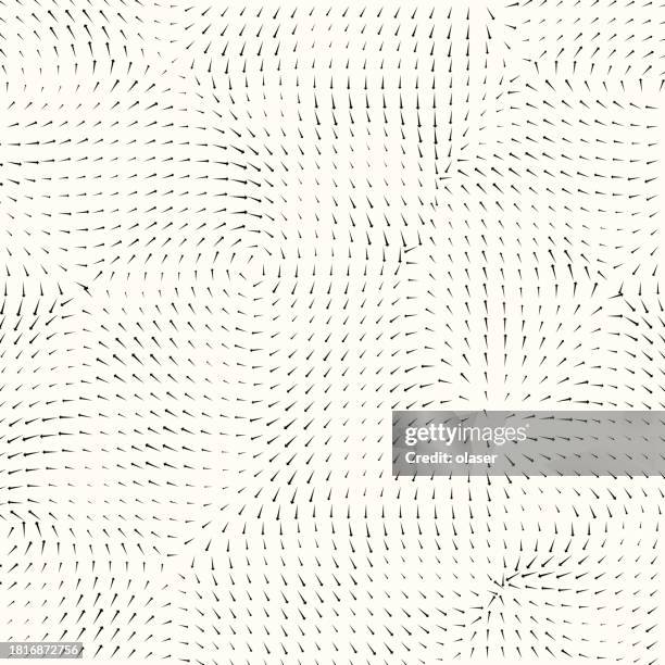 abstract black and white line pattern as weather forecast - wind map stock illustrations