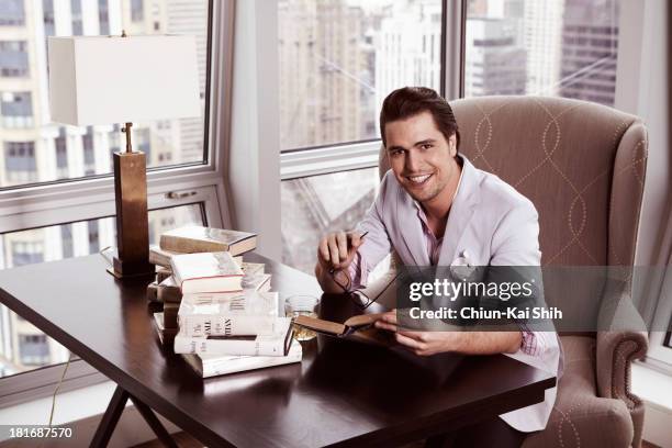 Actor Diogo Morgado is photographed for August Man on March 28, 2013 in New York City.