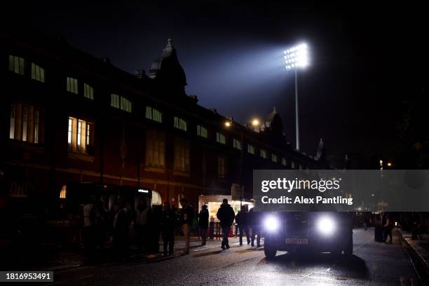 General view of the outside of the stadium, as a Black London Taxi can be seen, prior to the Premier League match between Fulham FC and Wolverhampton...