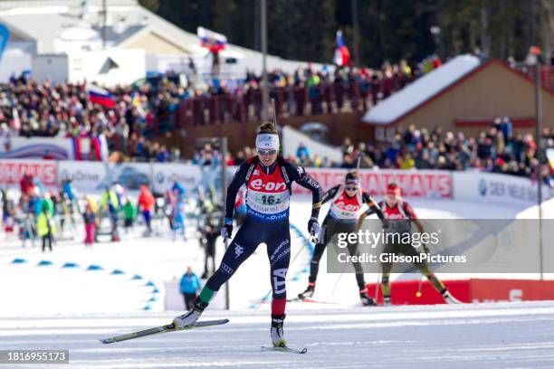 biathlon-weltcup im canmore nordic centre in alberta, kanada - ibu world cup biathlon women women stock-fotos und bilder