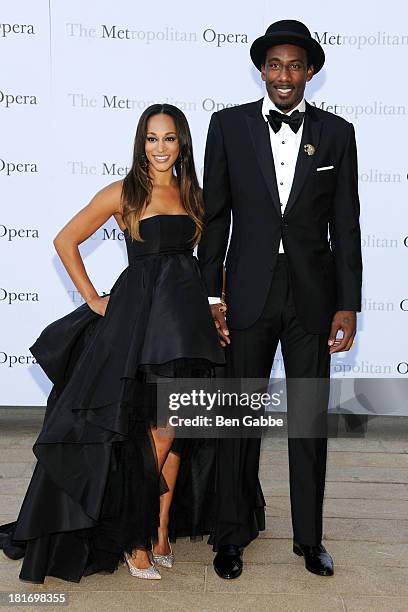 Alexis Stoudemire and NBA player Amar'e Stoudemire attend the Metropolitan Opera season opening production of "Eugene Onegin" at The Metropolitan...