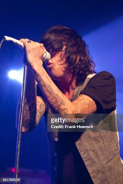 Singer Kellin Quinn of Sleeping with Sirens performs live during a concert at the Postbahnhof on September 23, 2013 in Berlin, Germany.